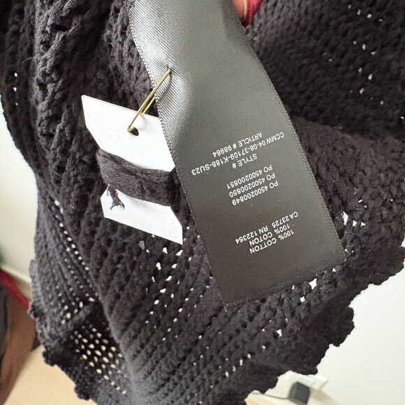 Aritzia Wilfred Black Ephron Crochet Tank Dress NWT Black Size XXS - Picture 6 of 6